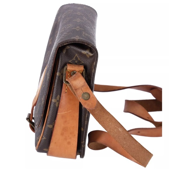 Louis Vuitton Brown Monogram Cartouchiere MM M51253 Shoulder Bag Crossbody - Picture 11 of 13